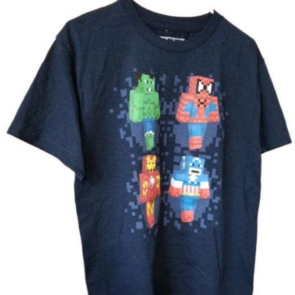 Minecraft Superhero Graphic T  Shirt  Youth  XL - Picture 2 of 7